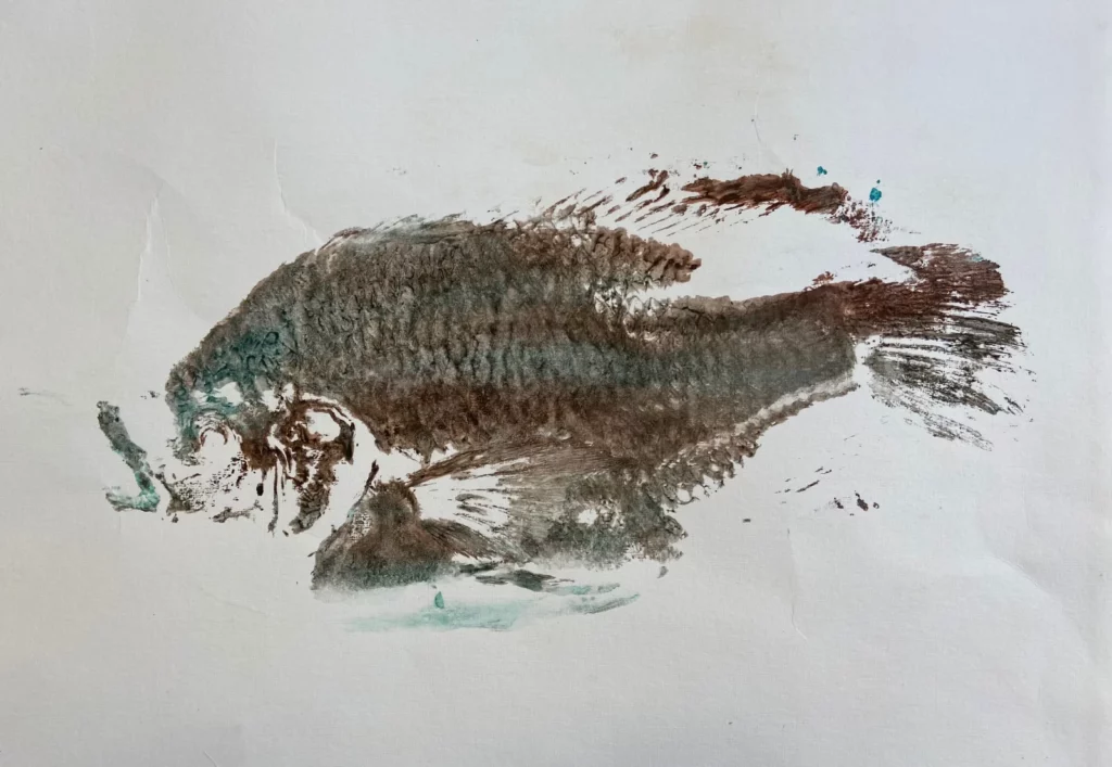 Gyotaku (mixed media)