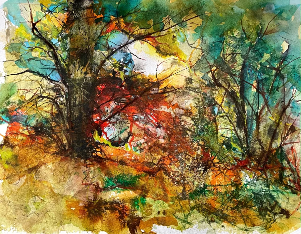 Vibrant Forest (mixed media)