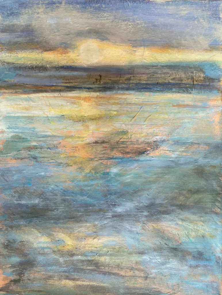 Hill Head Sunset (oil)