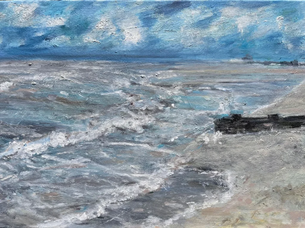 Hill Head Shore (acrylic)